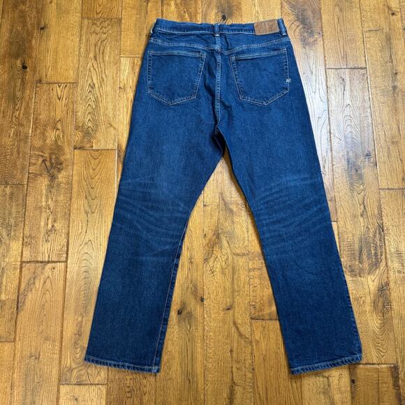 American Eagle Premium Ae77 Denim Straight Crop Ankle Button Fly Jeans Sz 10 - Picture 6 of 9